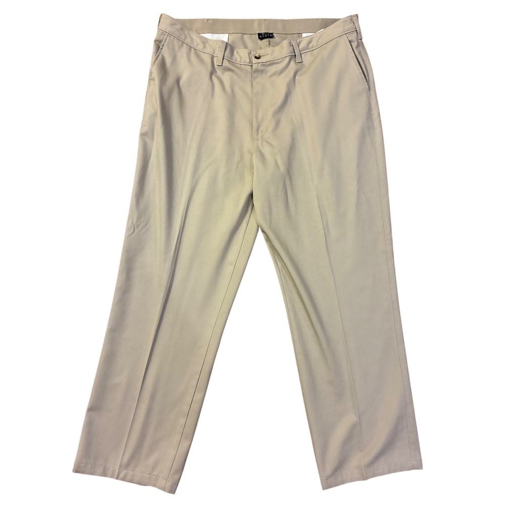 Wrangler Riata Mens Khaki Chino Pants Vintage Y2K Tan Cotton Twill 40x30
